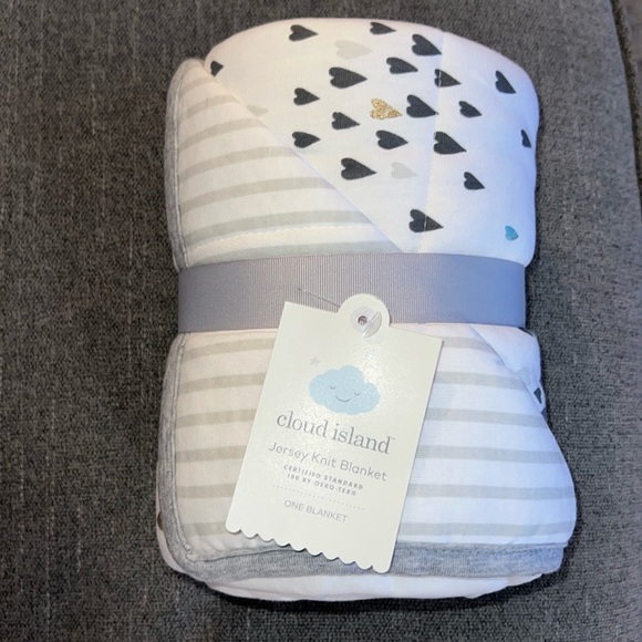cloud island Other Baby Blanket By Cloud Island Hearts And Stripe